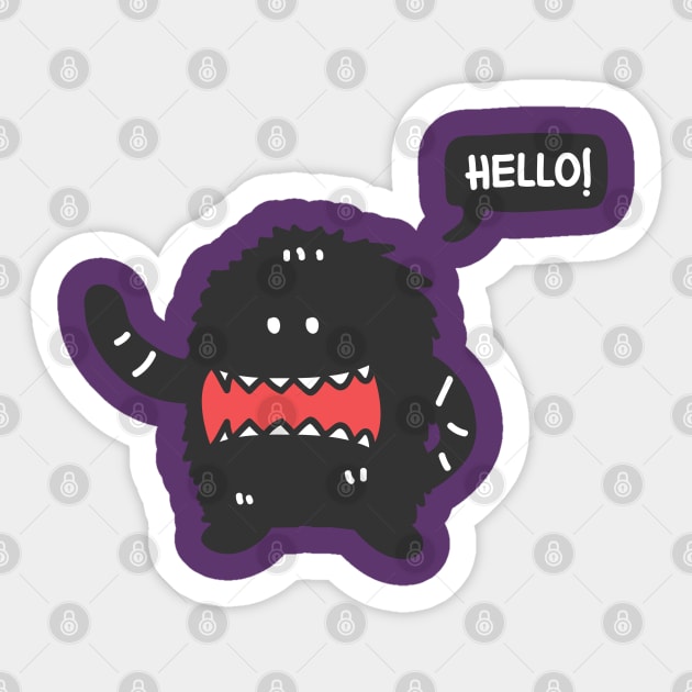 Cute monster Sticker by UniqueDesignsCo